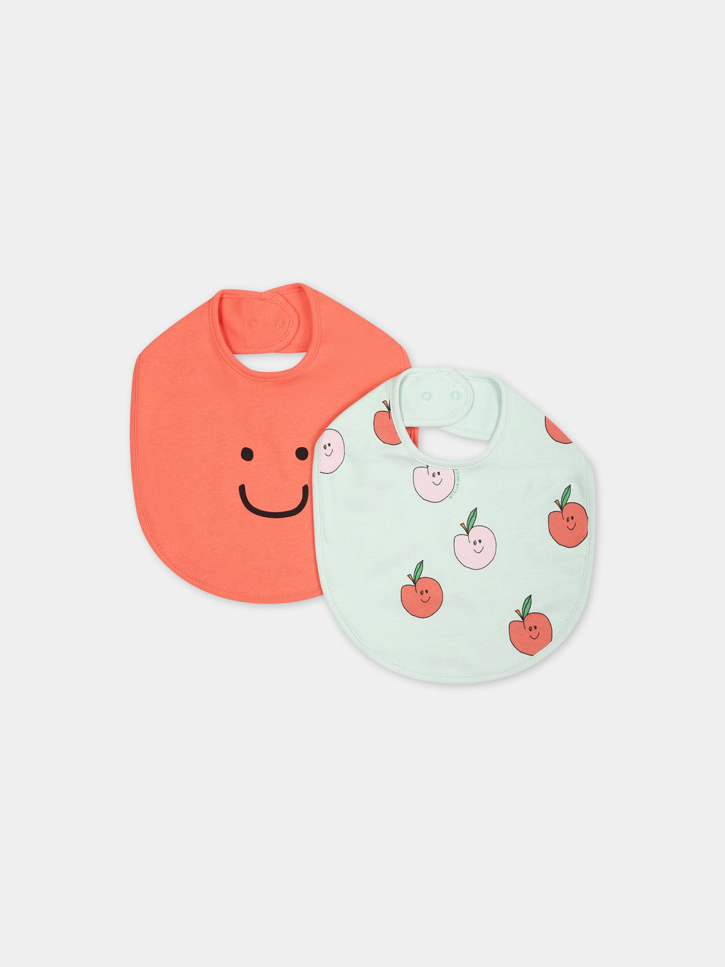 Multicolor set for baby girl with apples and smiley